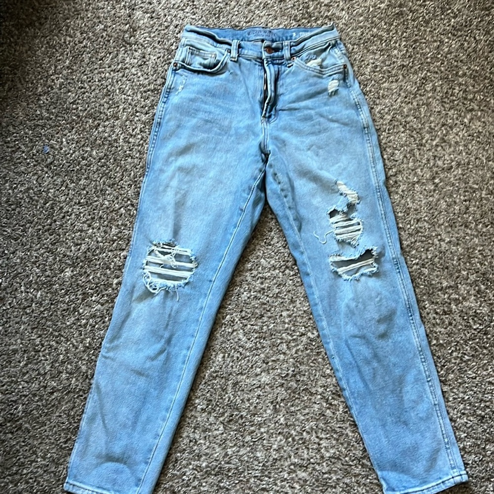 Woman’s high rise curvy mom Jean